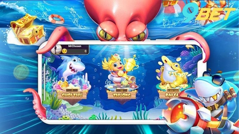 9BET | Bắn Cá Long Vương Tiến Lên - Tiền Tràn Ngập Biển 4 Các loại cá và phần thưởng trong thế giới Bắn cá 9bet